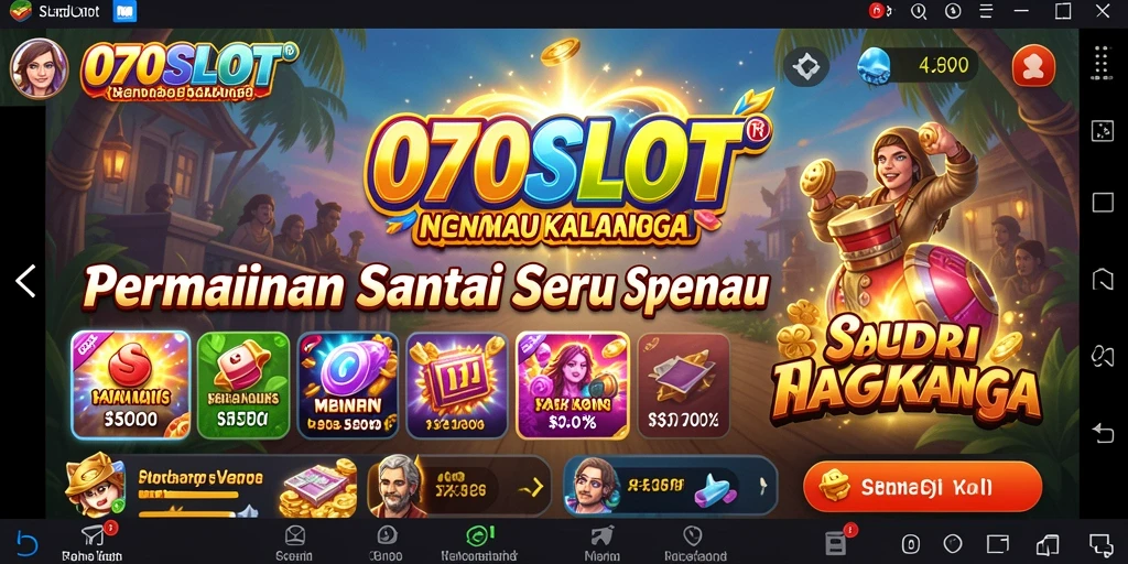 Tampilan gameplay 070SLOT yang penuh warna dan menarik.