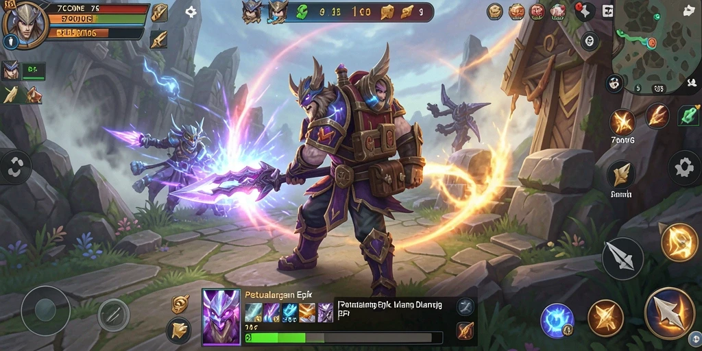Tampilan gameplay epik 7CONE yang penuh aksi dan petualangan.