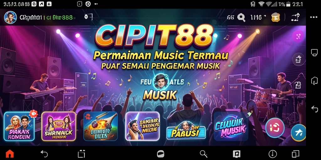 Tampilan gameplay seru dari CIPIT88 yang menguji kemampuan musik pemain.