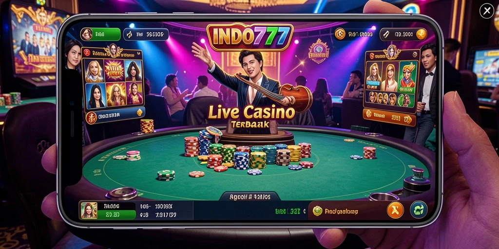 Tampilan gameplay menarik dengan dealer langsung di INDO777.