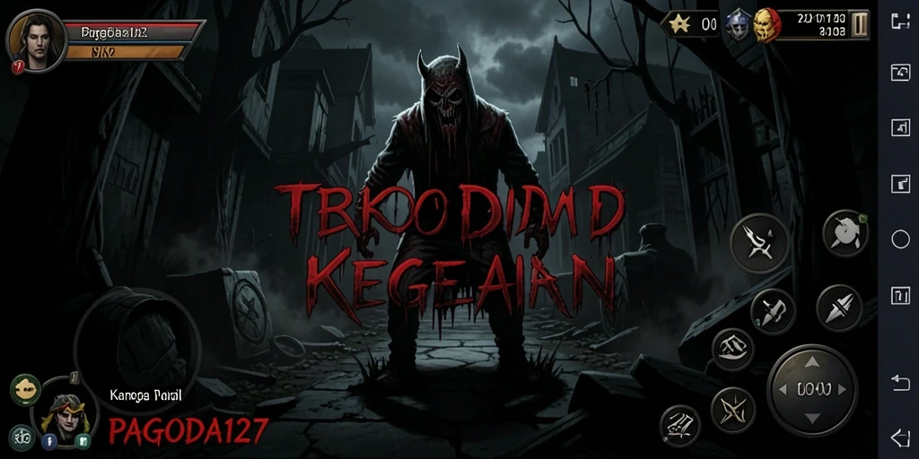 Tangkapan layar menampilkan gameplay menegangkan di dalam kegelapan.