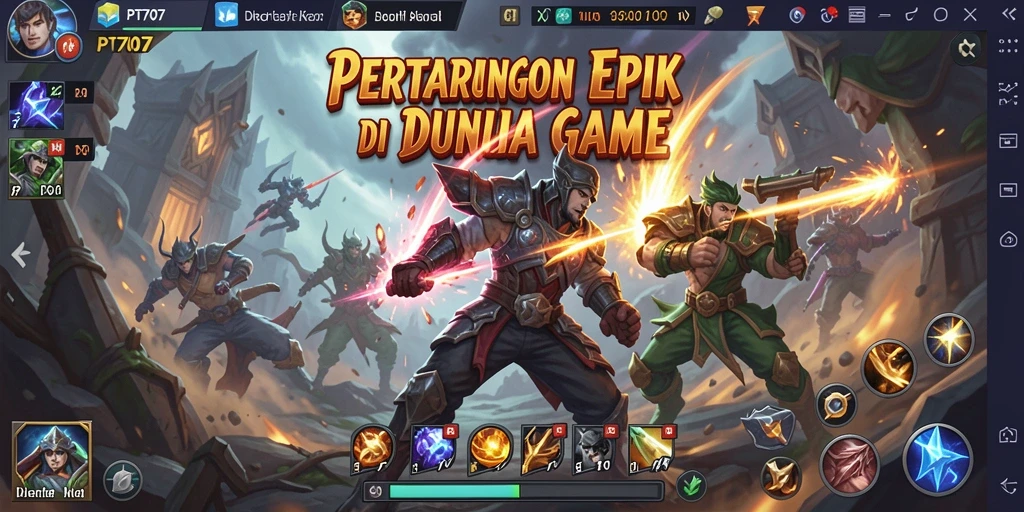 Gameplay Fighting seru dengan karakter unik di PT707.