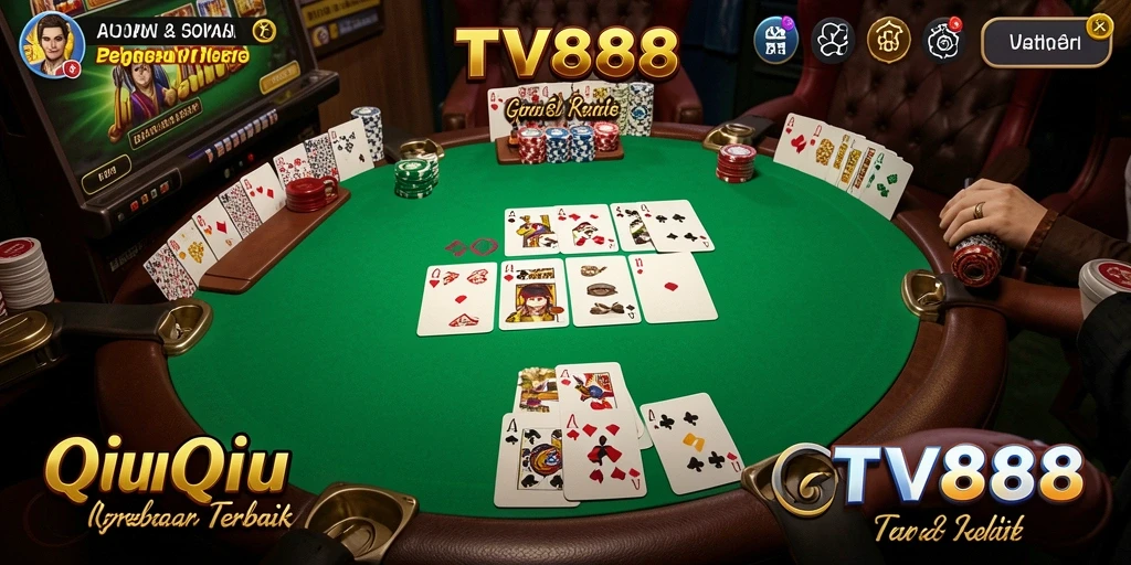 Tampilan gameplay QiuQiu yang seru di TV888.