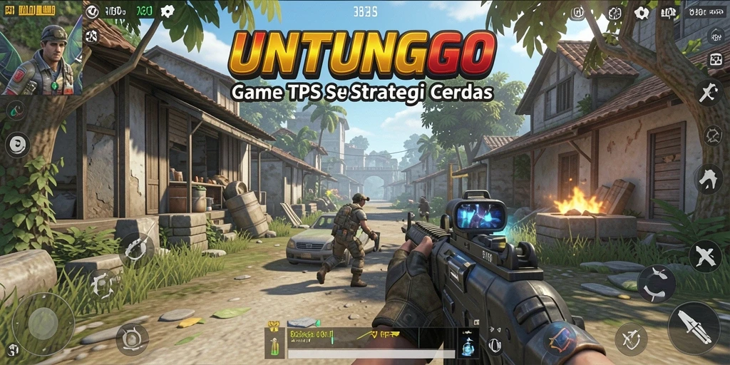 Tampilan seru dari gameplay UNTUNGGO dengan aksi TPS yang mendebarkan.