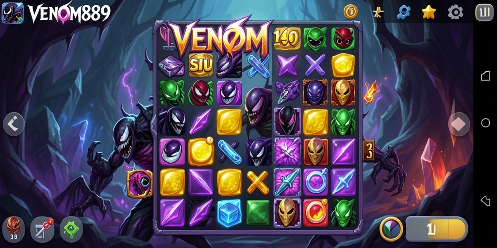 Tampilan gameplay seru di VENOM889, penuh warna dan tantangan.